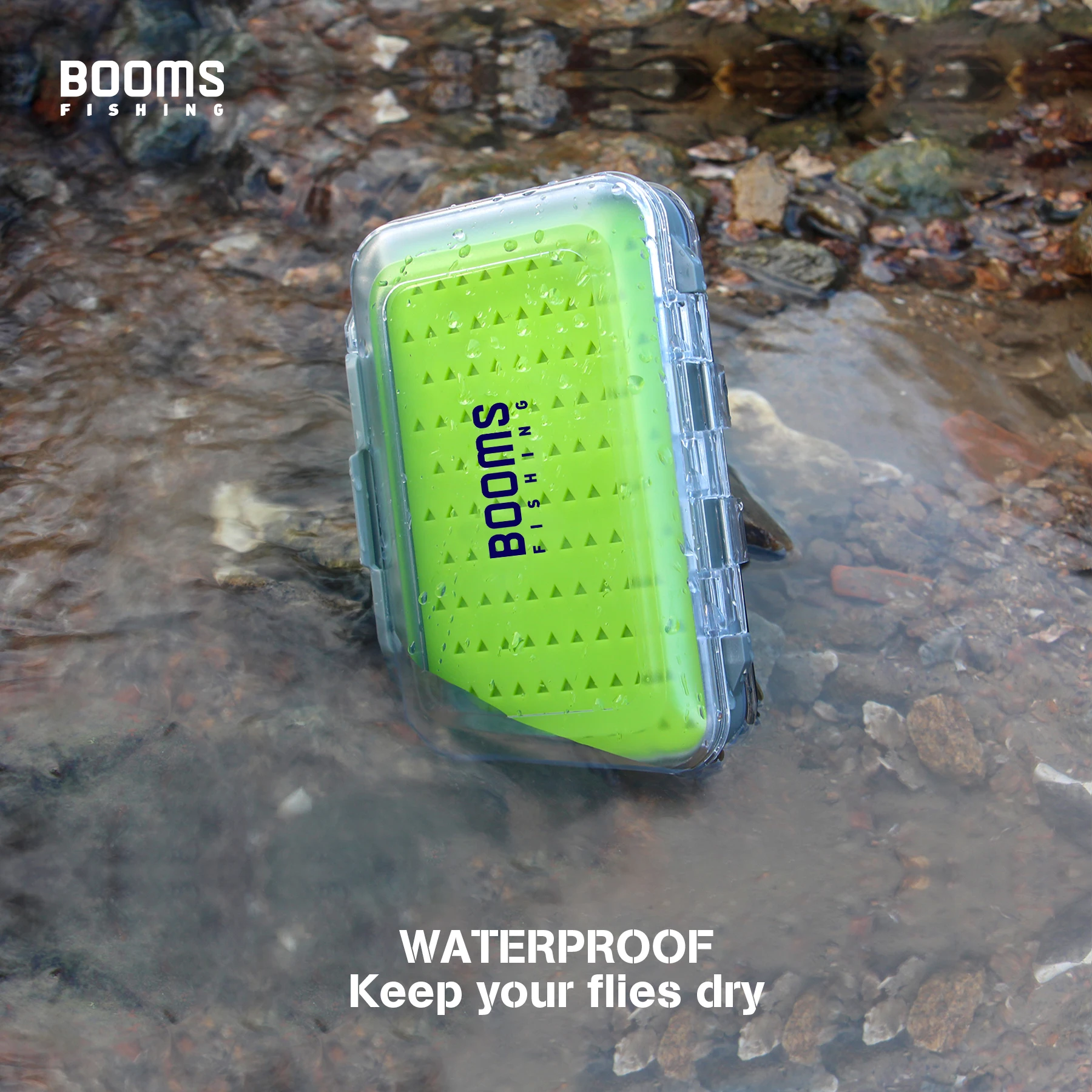 Booms Fishing FFB Fly Fishing Storage Transparent box Two-Sided Box Bait Storage Box Outdoors Fishing Tools Accessories