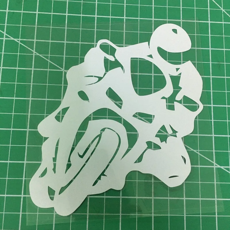 Tri Mishki Hzx339# 15.5*15cm Biker on Board Car Sticker Auto Funny Car Stickers  Vinyl Decals Waterproof Reflective Sticker