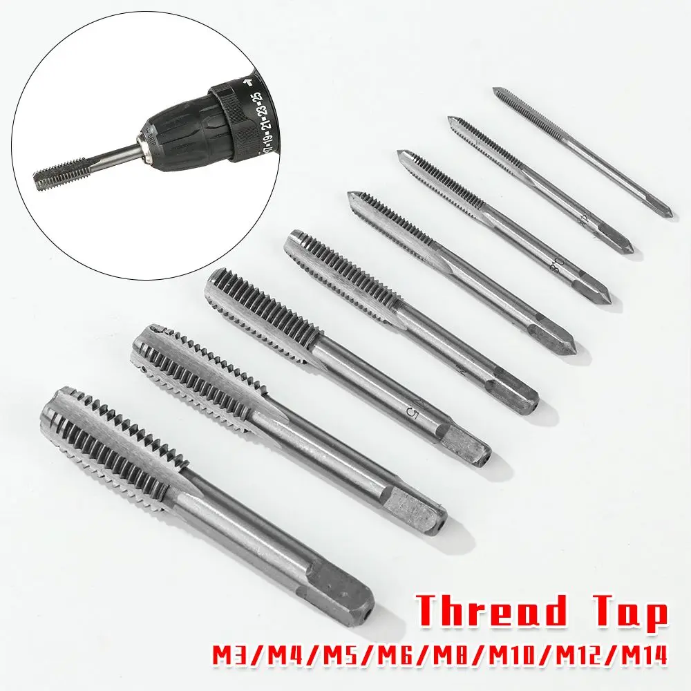 

2PCS/Set Tools Machine Spiral Point HSS Screw Threading Kit Hand Straight Flute Taps Metric Drill Bit Thread Tap Set