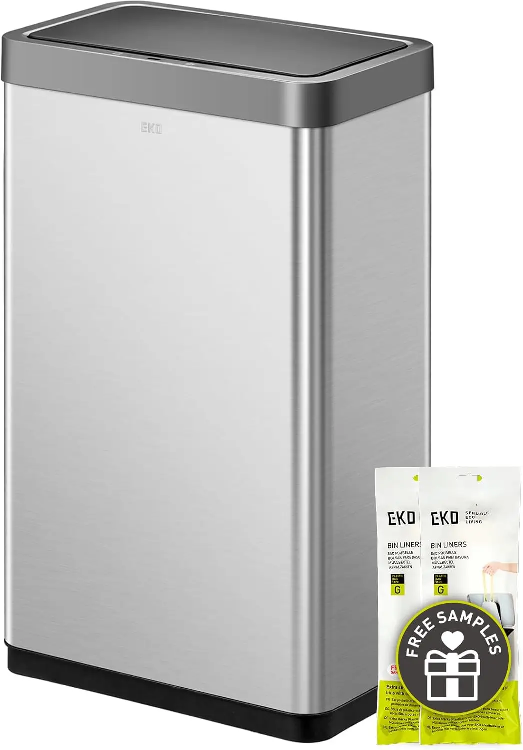 

Автоматическое мусорное ведро Mirage X на 80 литров (21,1 галлонов) с датчиком движения, бесконтактное, для кухни, из нержавеющей стали