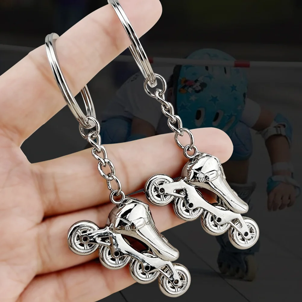 Roller Skate Keychain Skates Keyring Keychains Customs Car Keys Charm Wallet Pendant for