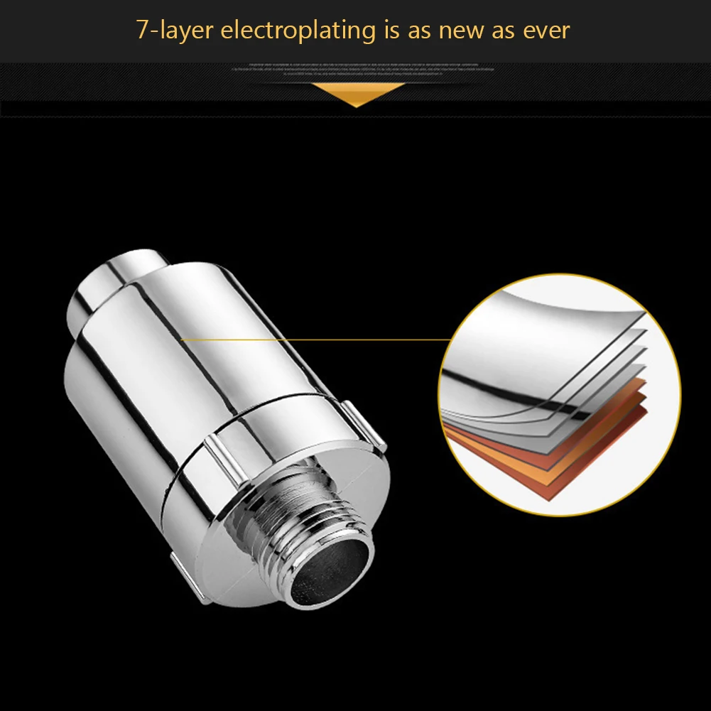 10-1 قطعة جديد الكربون المنشط تصفية الاستحمام رئيس انفصال صنبور تنقية مصفاة إزالة الشوائب اكسسوارات الحمام