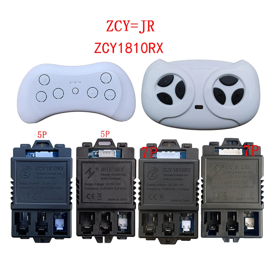 ZCY JR1810RX 5/7Pin 6-12V 2.4G Bluetooth Remote Control and