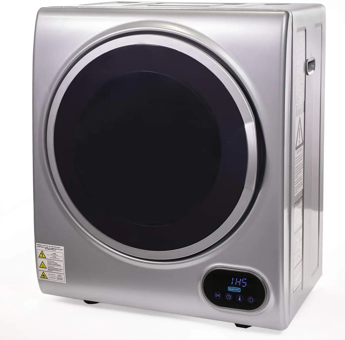 Tumble Dryer Silver w/Digital Timer Automatic Portable Electric RV Apartment Clothes Laundry Compact