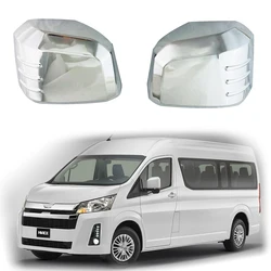 Car Chrome Rearview Accessories Door Mirror Covers Trim Paste Style For Toyota Hiace Commuter 300 Series 2019 2020 2021 - 2024