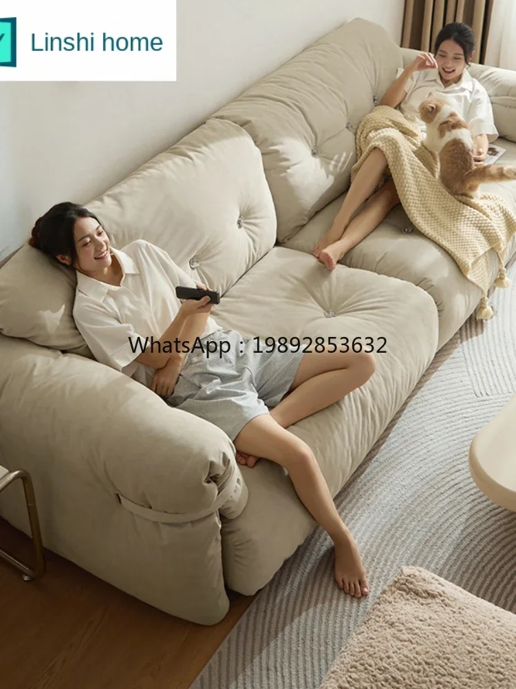 X-24  Simple Modern Technology Cloth Sofa Living Room Cream Cloud  Furniture