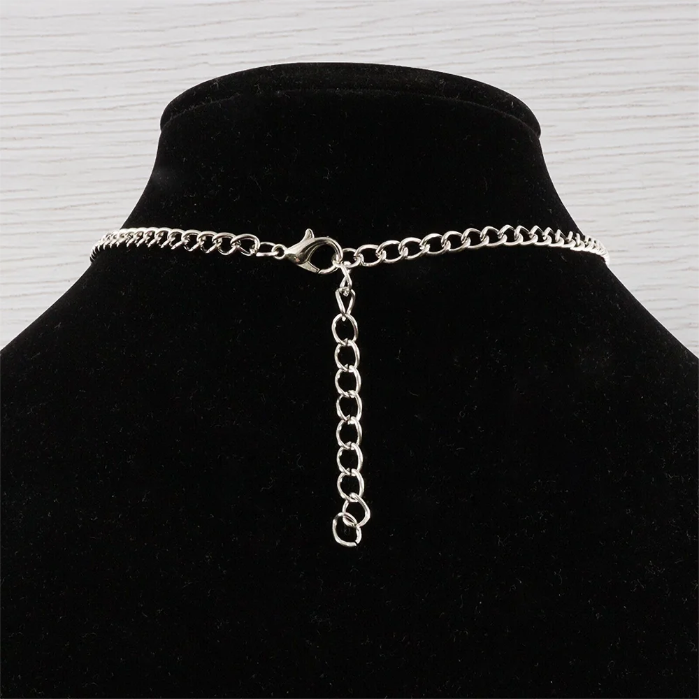 Large Pentacle Pentagram Round Star Of David Pendant Necklace Adjustable Length Long Jewelry Choker Link Chain Lagenlook 34\