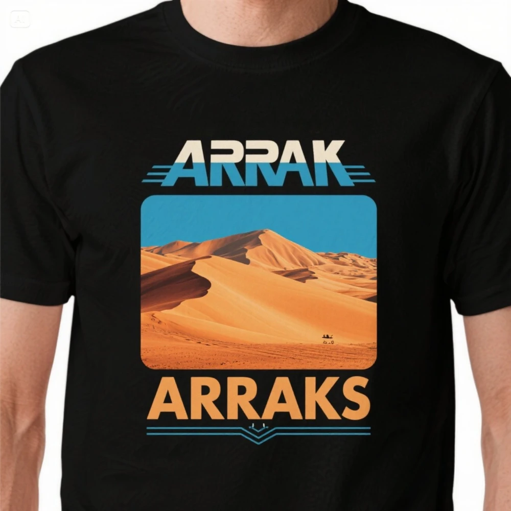 

Футболка Classic Book Science Fiction Arrakis Dune. Летняя хлопковая мужская футболка с коротким рукавом и круглым вырезом, новинка S-3XL