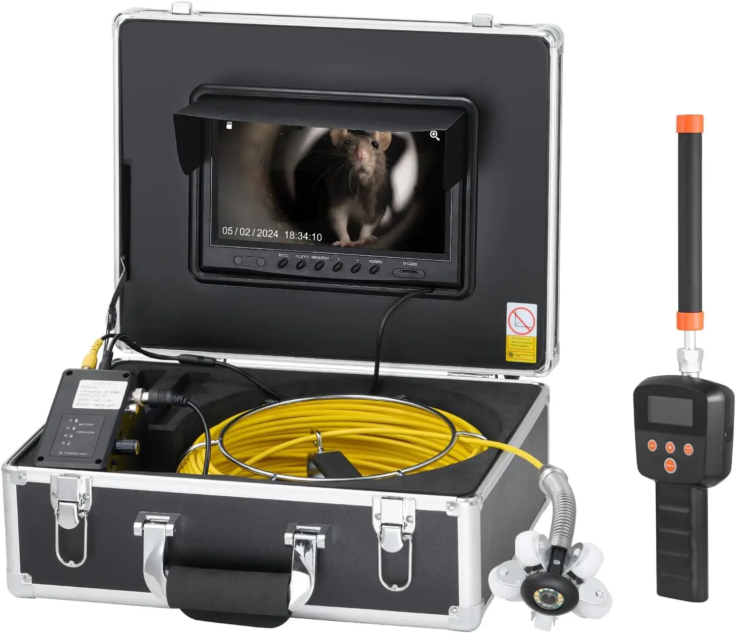 

Sewer Camera with 512Hz Locator 165 ft 50 m 9 Drain Inspection Camera with Self Leveling 36X Zoom Plumbing Cameras with Lights