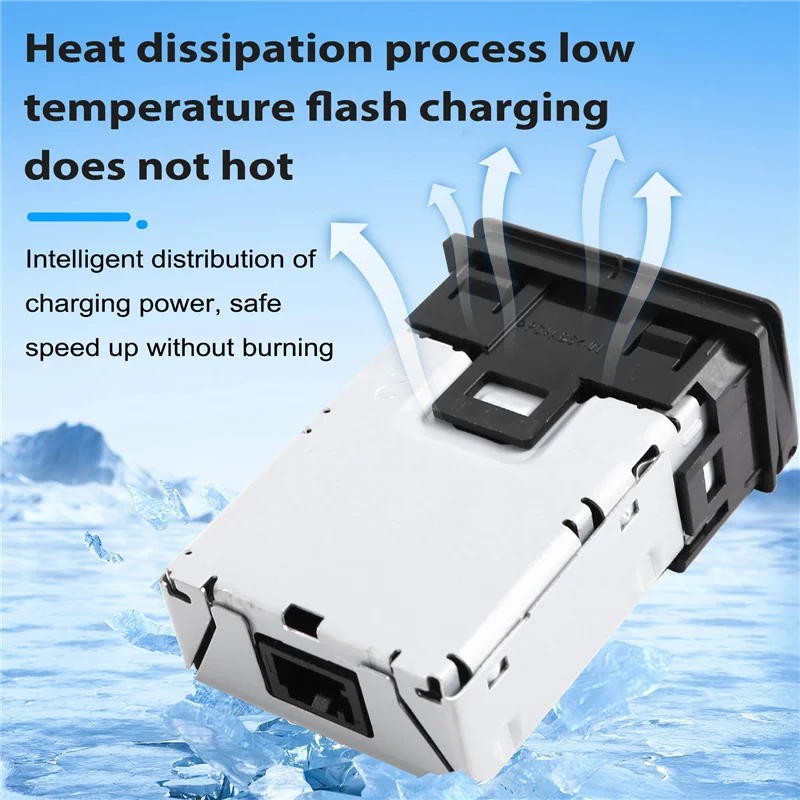 

Highly Recommended 45W Double USB Charger For Toyota Senagria Lexus QC3.0 Fast Charge 85532-0R140 USB Charger Quick USB+USB