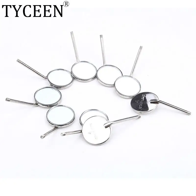 

50pcs/lot Dental Exam Mirror Head Mouth Reflector Oral Endoscope Mirrors Head Stainless Steel 4# 5# Tooth Whitening Tool