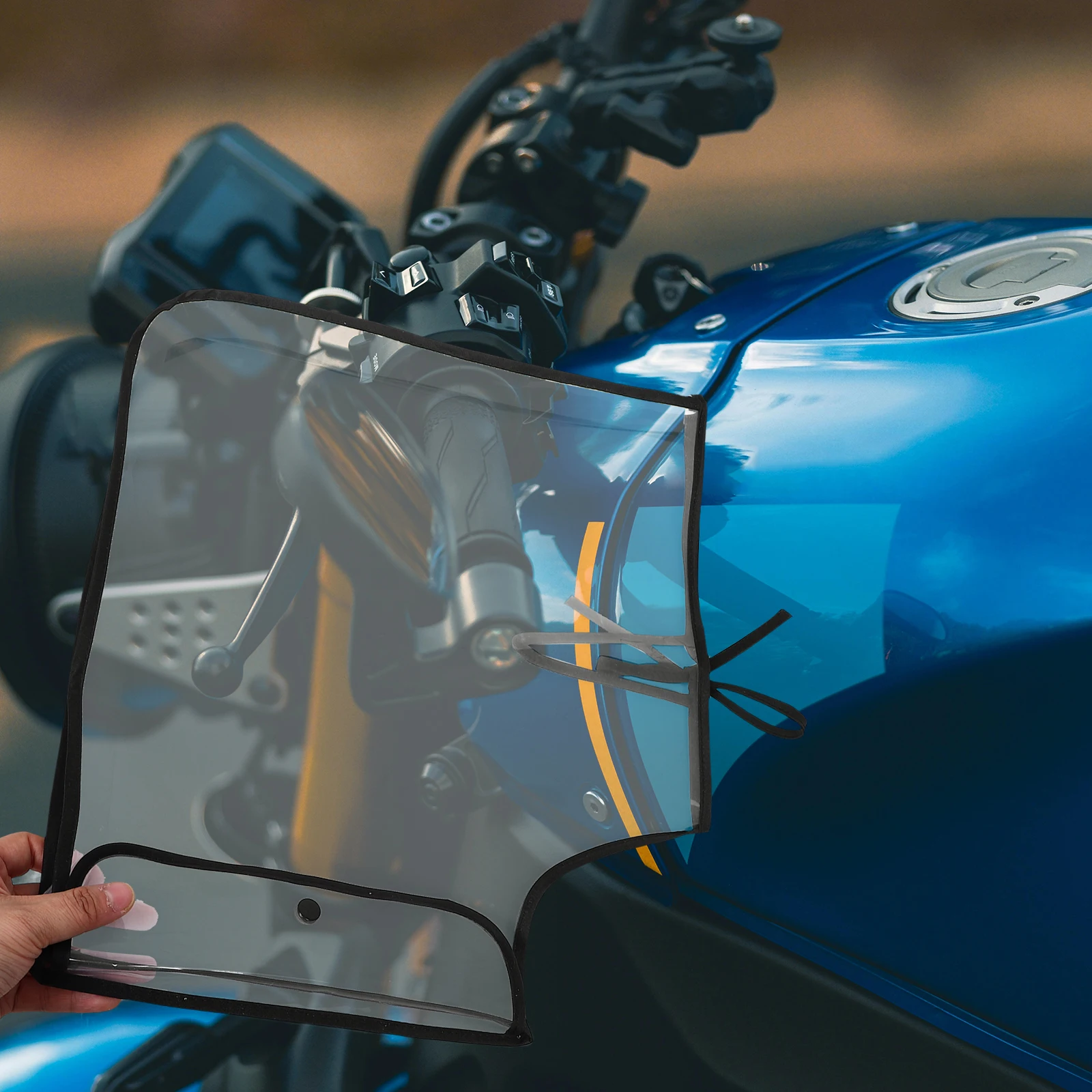 Guantes para manillar de motocicleta, manoplas a prueba de viento, calentador de manos, impermeable, cálido, para manillar de motocicleta, cubierta a prueba de lluvia, 1 par