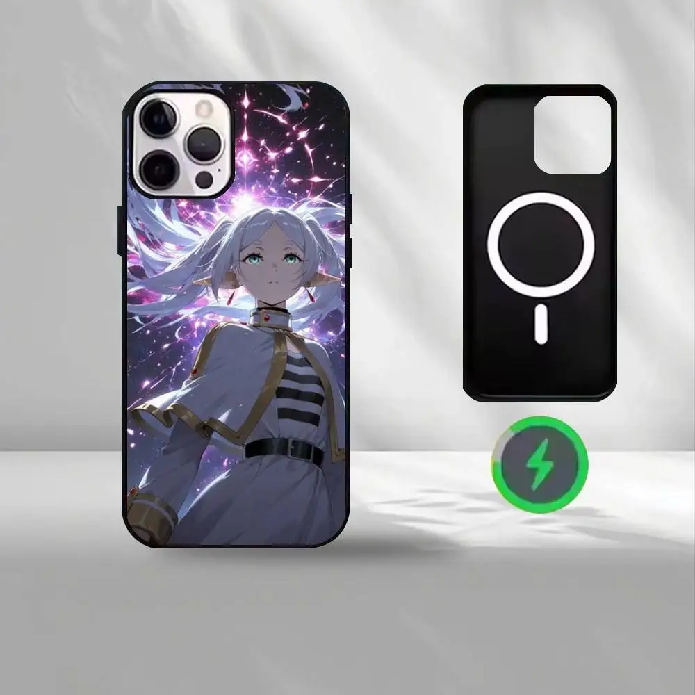 Funda de teléfono Sousou no Frieren para iPhone17,16,15,14,13,12,11 Plus,Pro Max magnética para carga inalámbrica Magsafe