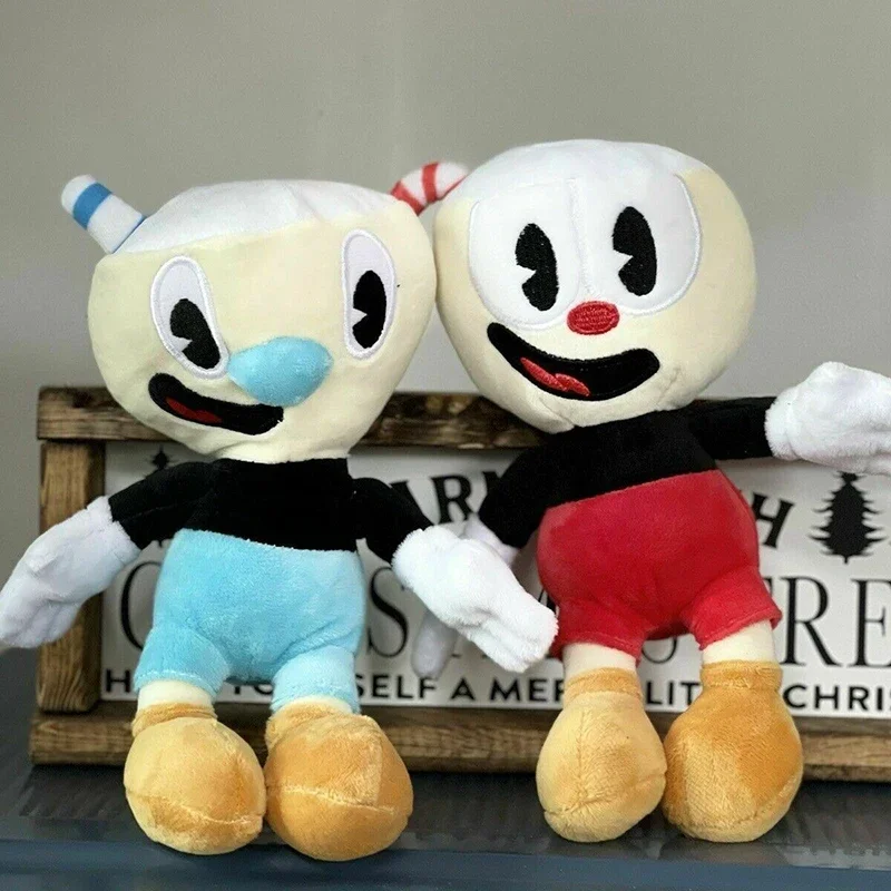 

25 см игра Cuphead плюшевая игрушка Mugman мягкая плюшевая игрушка аниме мультфильм мягкие куклы игрушки для детей подарки на день рождения и Рождество
