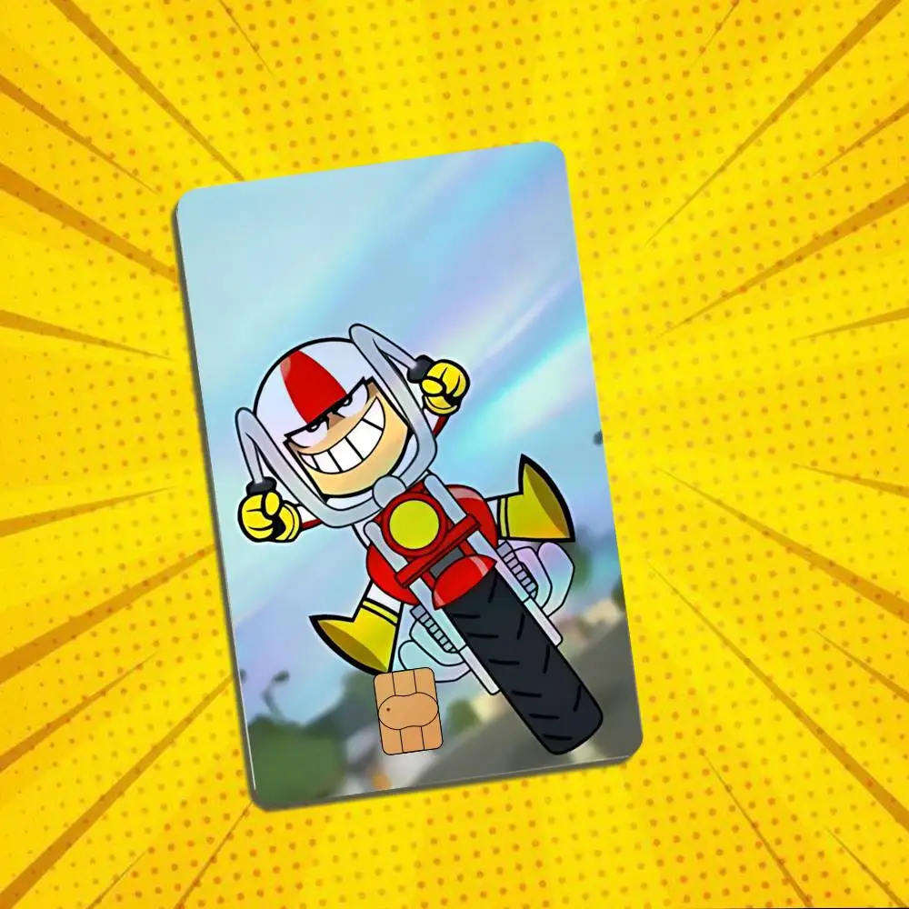 extreme challenges Kick Buttowski Laser-like texture Card Stickers Credit Visa Debit Bank Charge Card Bus Metro Sticker