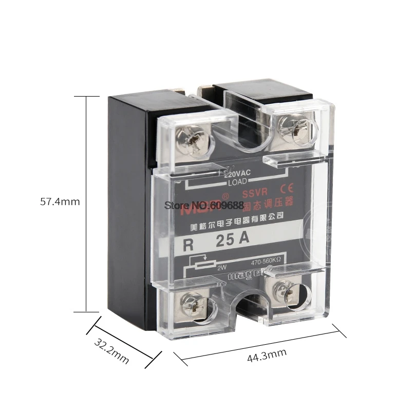 Mager MGR Single Phase AC Solid State Voltage Regulator Module 220V Resistance Voltage Regulator SSVR Switch