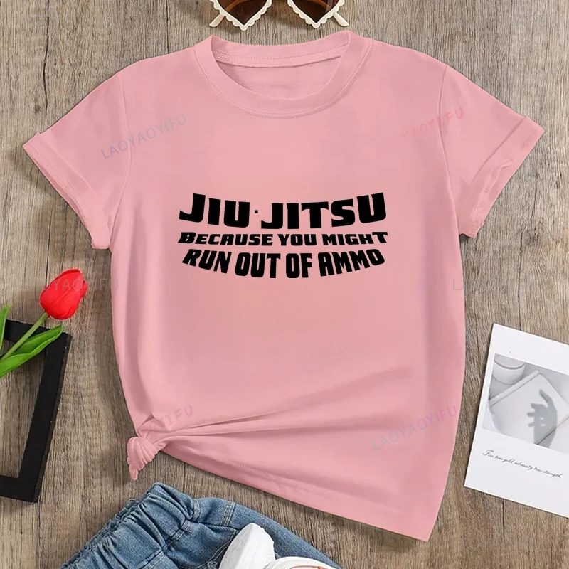 THROWS LIKE A GIRL, Love To Practice Jiu-jitsu Printed Fashion T-shirt, Spring and Summer Cotton T-shirt for Both Men and Women