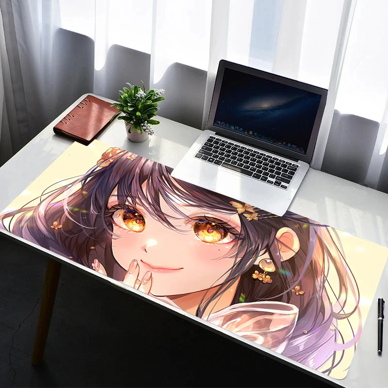 Tappetino per mouse Tappetino da scrivania Tappetino da gioco anime Kawaii Gaming Crystal Eyes Tappetino per mouse Velocità Tappetino per tastiera per computer e ufficio