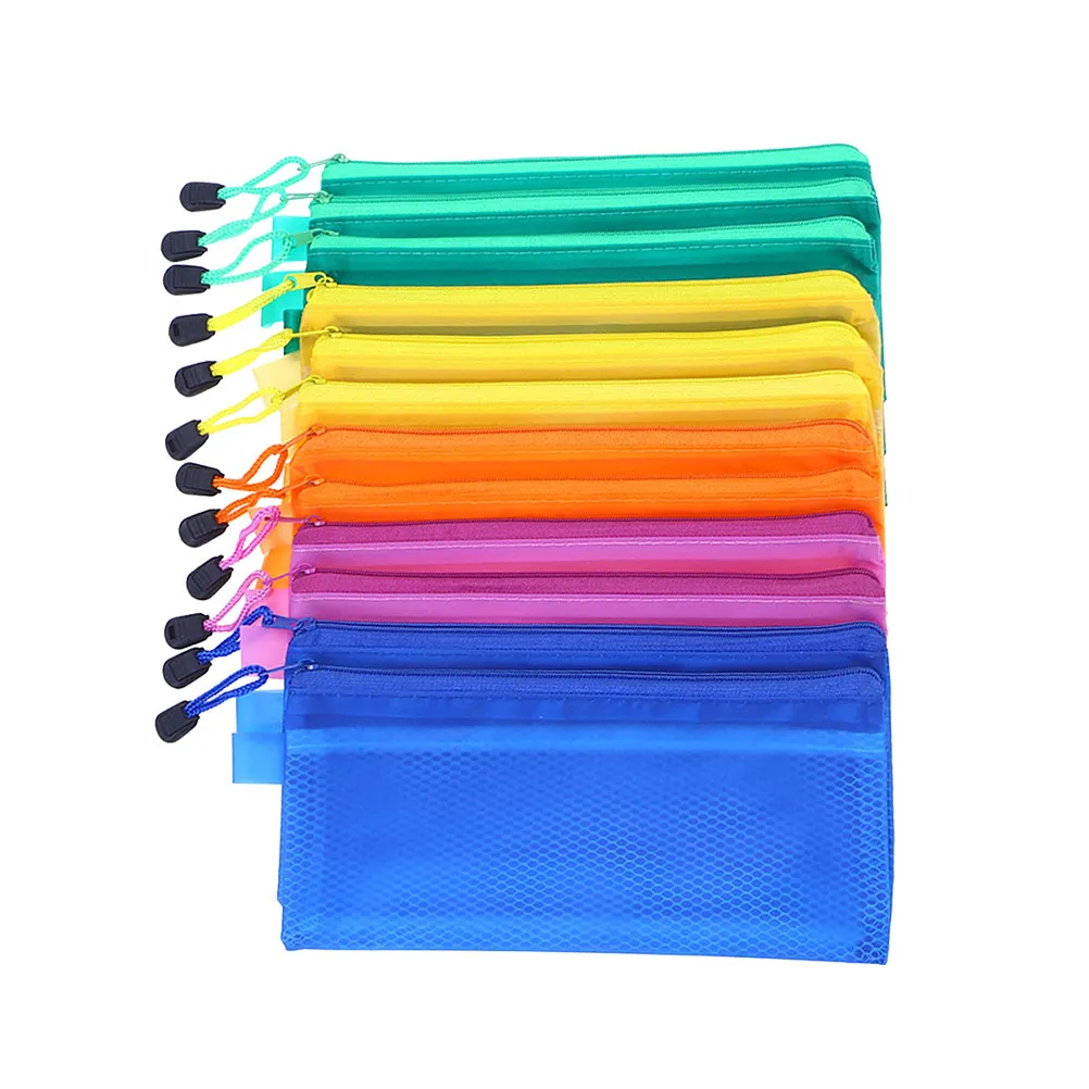

Matte A4 Waterproof File Bag PVC Zipper Portfolio Bag for Office Travel Flight Use Fits Toothbrush Toothpaste Hand Towel