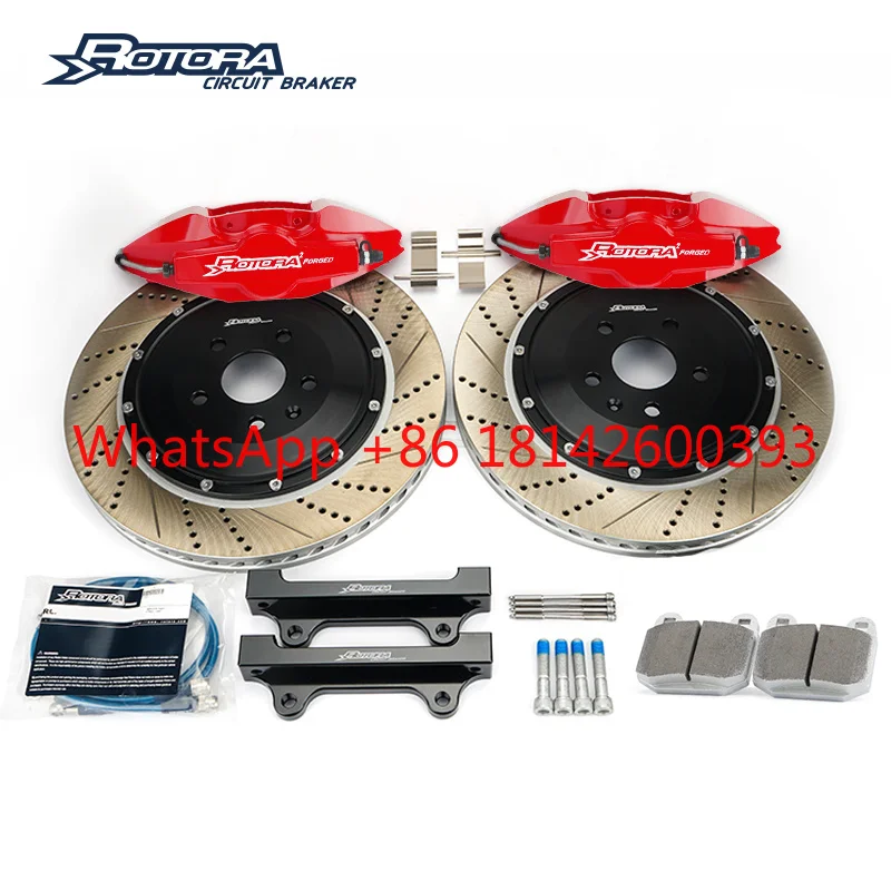 4 Piston RS555 Big Brake Caliper Kit High Performance Brake System for Mid-size Family Sedans