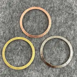 Steel Watch Bezel Retro Electroplating Embossed Watch Ring Watch Accessories Outer Diameter 36.5mm Inner Diameter 30.6mm