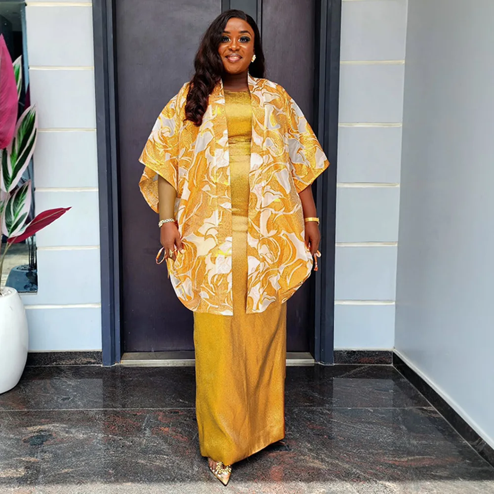 ملابس أفريقية مقاس كبير للنساء 2025 رداء Dashiki أنقرة الأفريقي فساتين حفلات الزفاف مع معطف ملابس أفريقيا