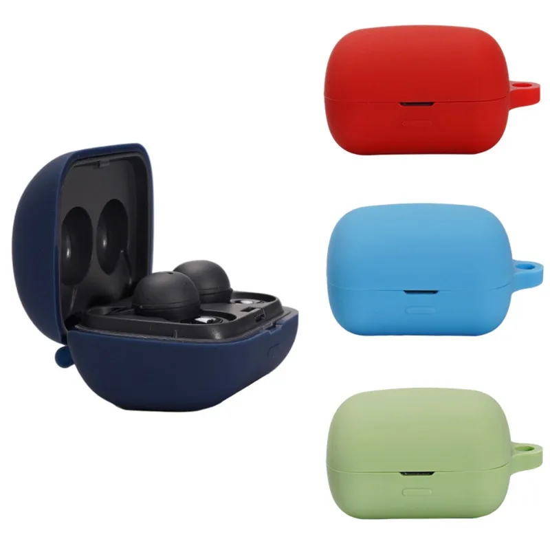 Custodie per auricolari in Silicone tinta unita per Sony LinkBuds WF L900 custodia per cuffie con portachiavi