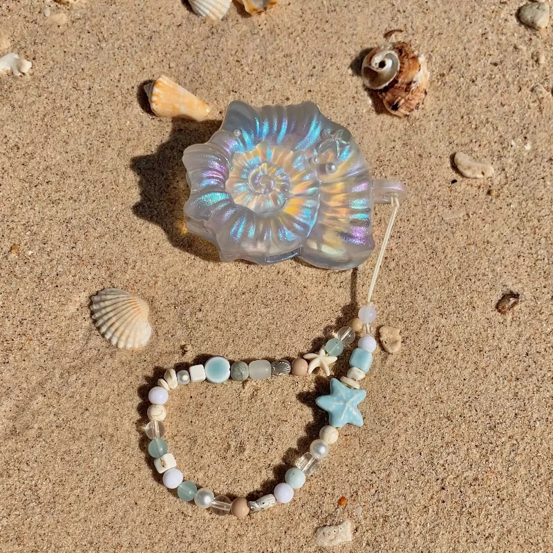 

Красочный чехол-ракушка для наушников Huawei FreeClip, жесткий корпус из смолы, в морском стиле, индивидуальный защитный чехол для беспроводных наушников