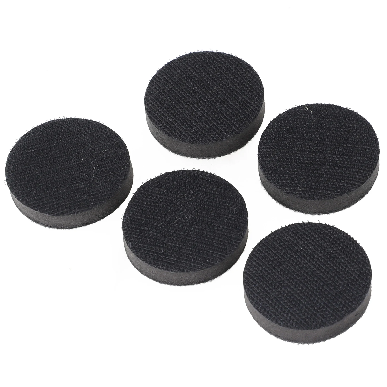 

5pcs Soft Density Interface Pad Hook And Loop Foam Sponge Cushion 50/75mm Black And White Woodworking Polishing Tool Accessory