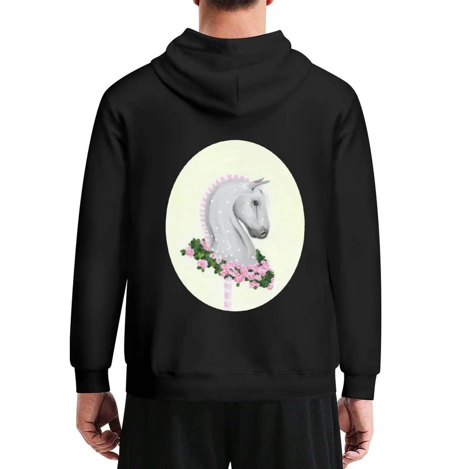 

Hobby Horse: Dapple Grey Draft Hoodie men clothing men's winter sweater fashion men autumn hoodie man