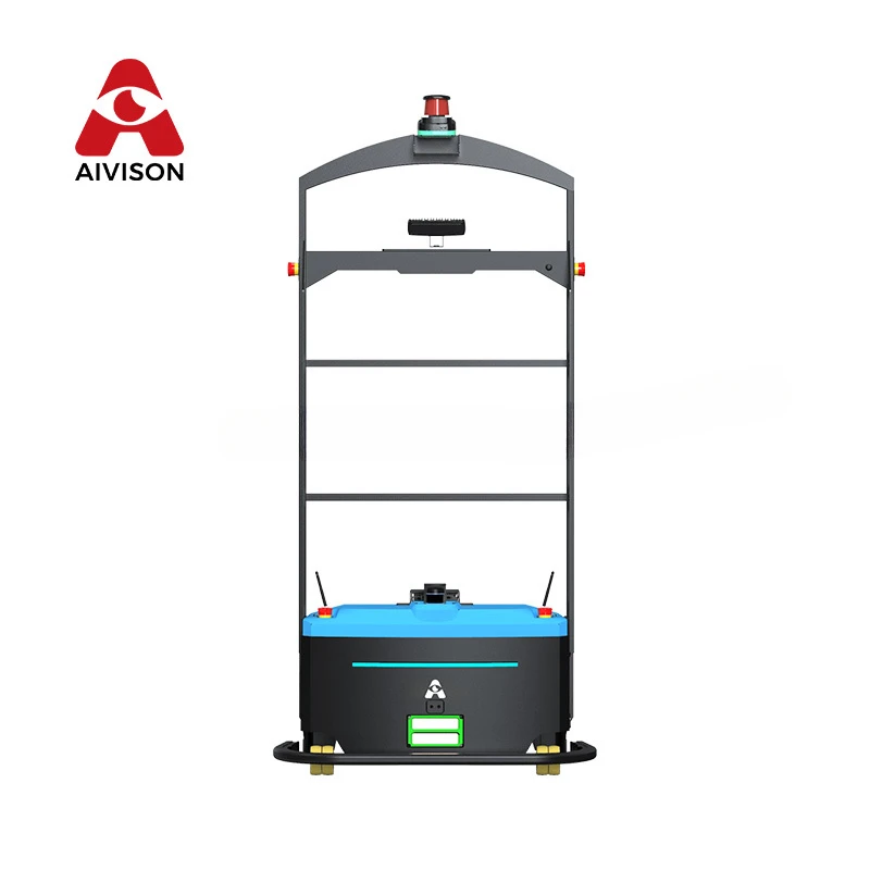 High Quality AGV Steering Wheel Drive Very Narrow Aisle Voice Broadcast Stacking Mobile Robot