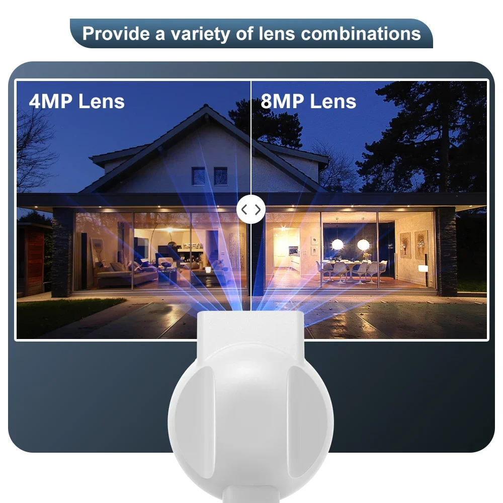 10MP 4K PTZ IP WIFI Camera Wireless Surveillance Cameras Security Outdoor Human Tracking Two-way Audio Night Color 8X Zoom Cam