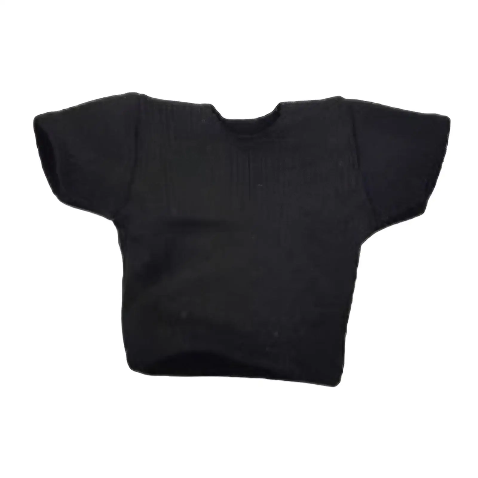 1 18 Action Figure Clothing Miniature Short Sleeve T Shirt Black Oversized Top for Male Doll Realistic Look