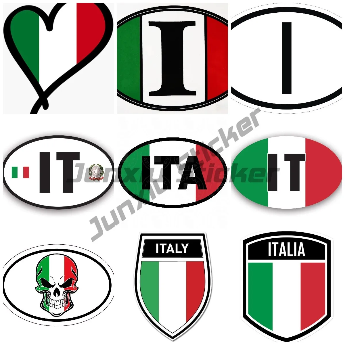 

High-Quality Italy Flag Emblem Stickers Durable Vinyl Stickers Laptop Stickers Scooter Bicycle Motorcycle Helmet Sticker Decor
