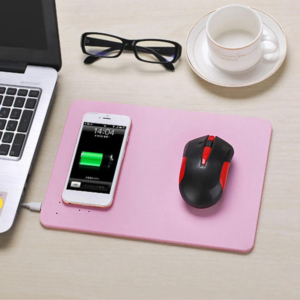 

Беспроводная зарядная панель 2-в-1 розового цвета с гладкой поверхностью для X 8 Plus с быстрой зарядкой (73% от зарядки за 1 минуту), индикатором сигнала и функцией Smart