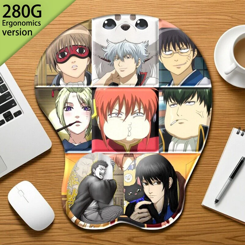

Custom Anime Mousepad 3D Silicone Wrist Support Ergonomic Pad Soft Leakproof Waterproof Fade-Resistant Print Office Home Dorm