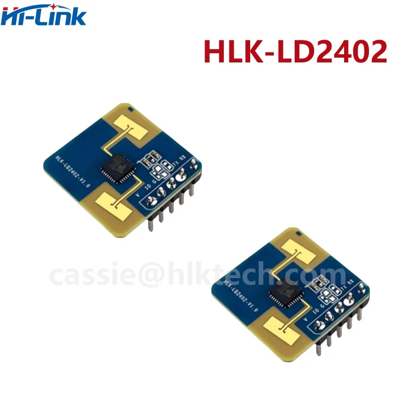 Hi-Link HLK-LD2402 정적 인체 존재 감지, AIoT 밀리미터파 센서 레이더 모듈, GPIO 및 UART 인터페이스, 24G, 7m