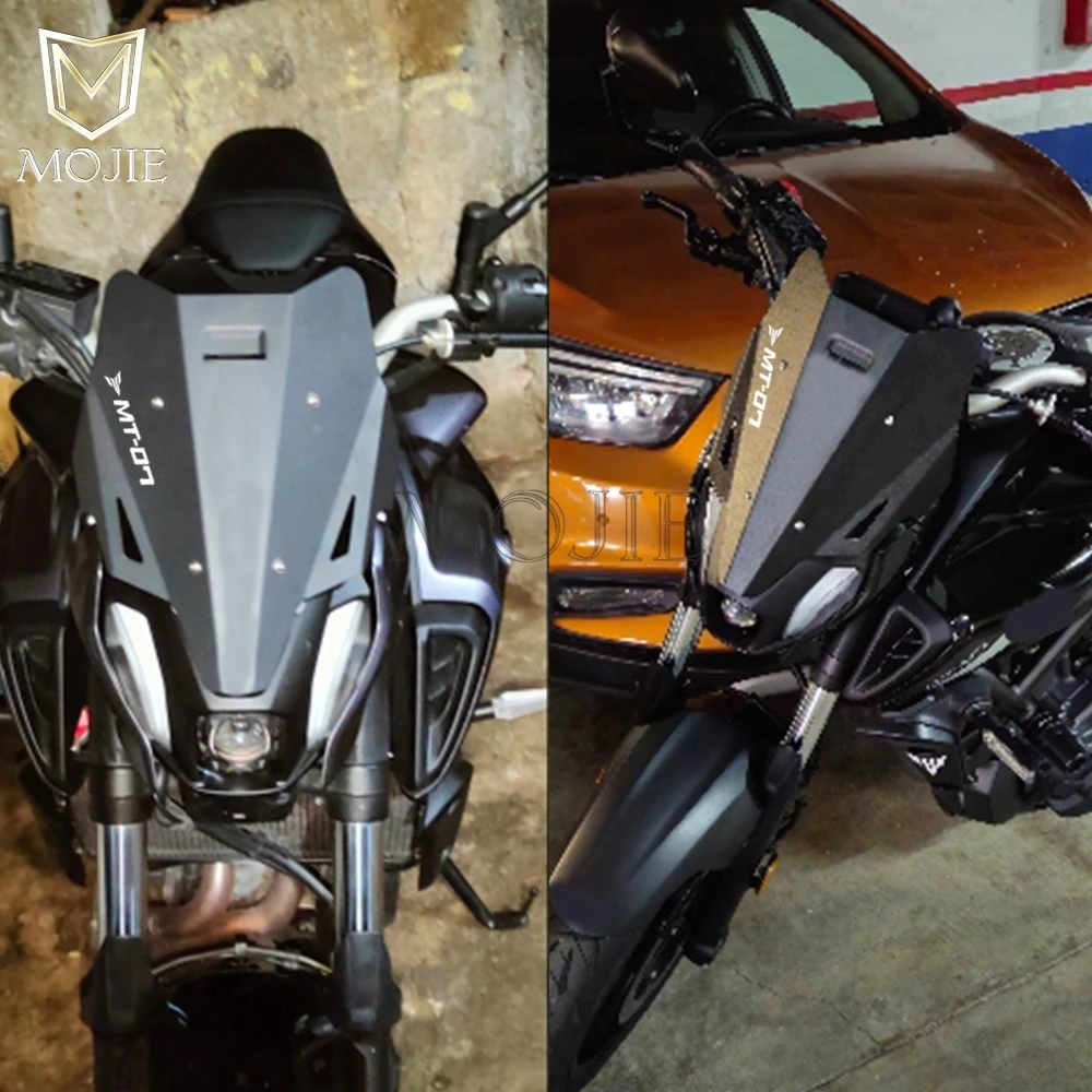 

Motorcycle Aluminum Windshield Windscreen Wind Deflector For YAMAHA MT-07 MT07 FZ07 FZ-07 mt-07 2021 2022 2023 2024 2025 2026