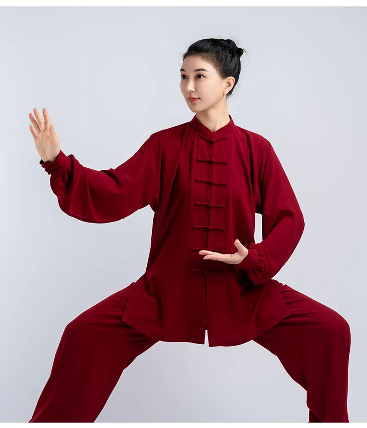 Tai-Chi-Anzug aus Baumwoll-Leinen für Damen und Herren, 5 Farben, Kampfkunst-Kung-Fu-Anzug für Baduanjin-Aufführungen, Frühling/Sommer – Detail 11