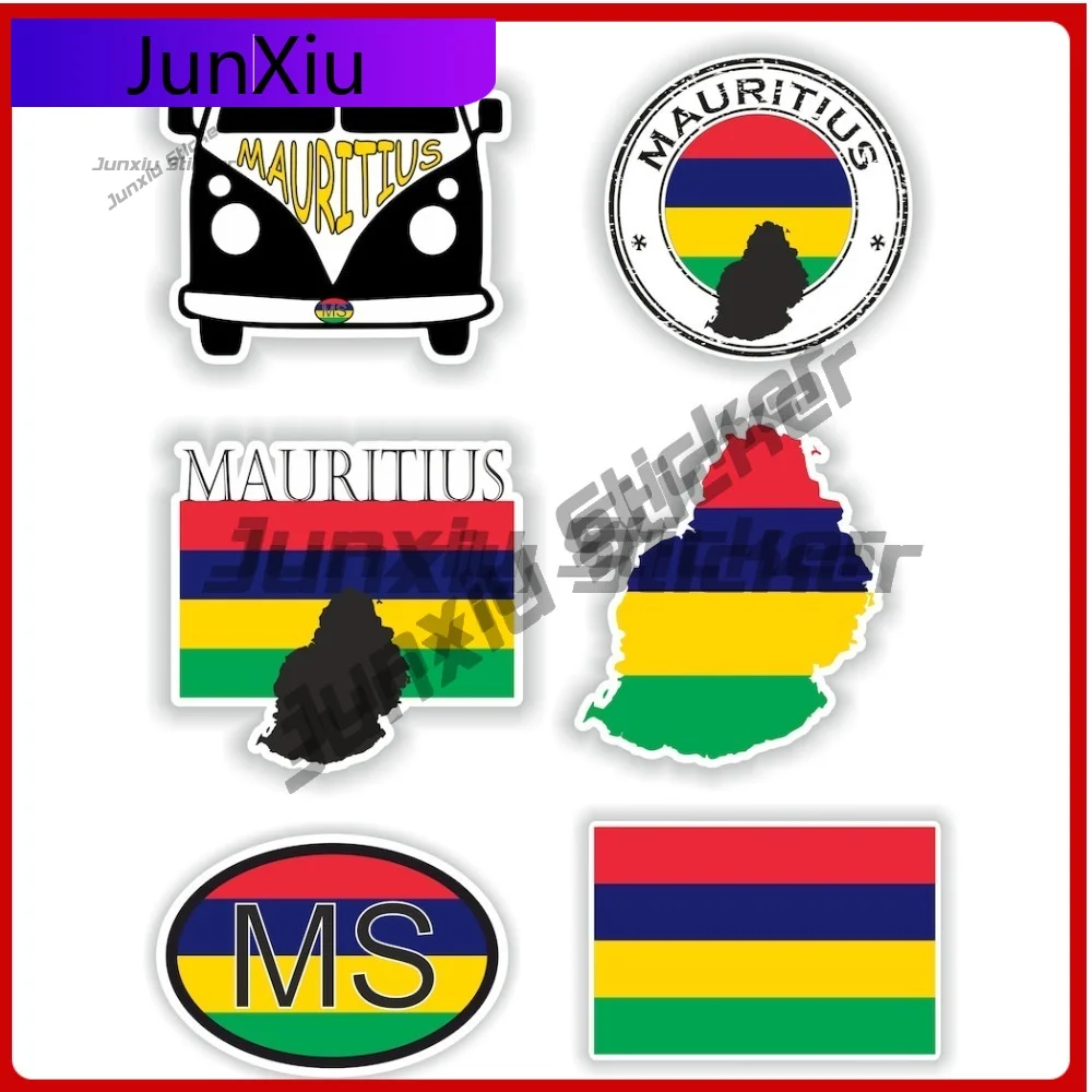 

Mauritius Flag National Emblem Sticker Custom Decalsaccessories For Custom Decals Car Decoration Yacht Water X500 Motorcycle Mir