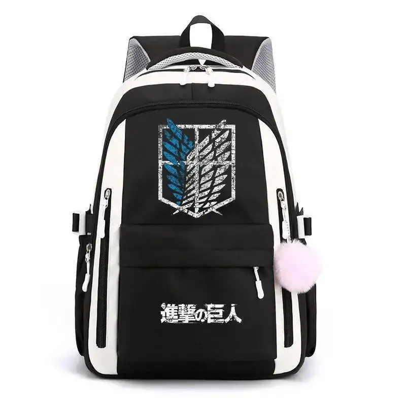 

Аниме игра дышащая сетка черный синий розовый фиолетовый Атака на Титанов Shingeki No Kyojin школьные сумки рюкзаки для девочек и мальчиков