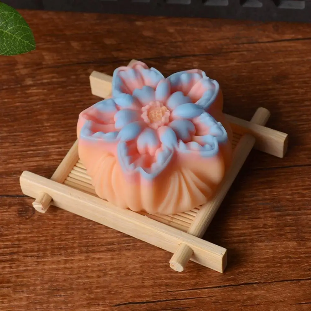 Mooncake Mold Dessert Mold Sakura Flower Rice Cake Silicone Mold Kit Non-stick Mooncake Maker Diy Dessert Baking Tool for Mung