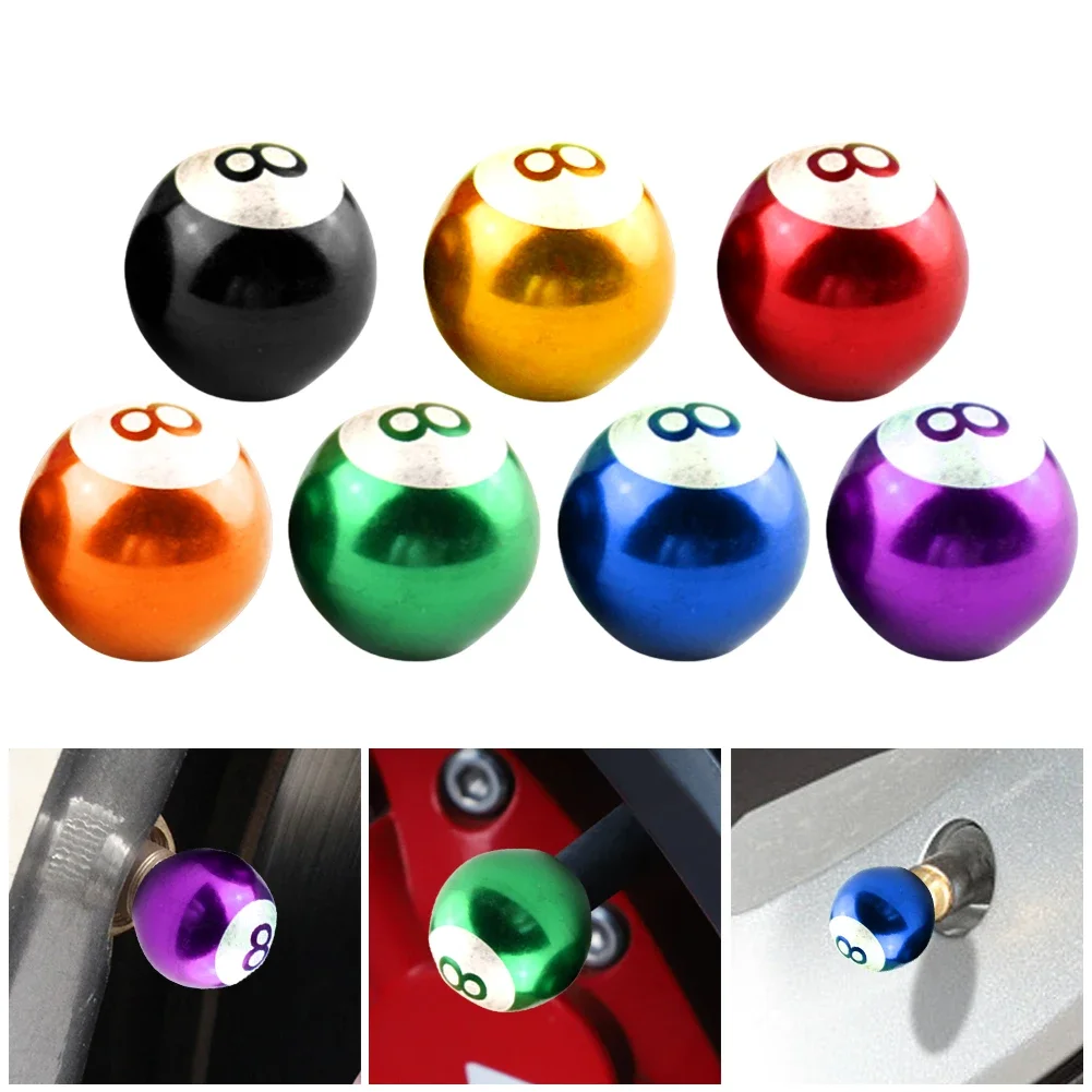 4Pcs Tire Stem Valve Caps Billiards Wheel Rim Valve Stem Cap Universal Stem Covers for Cars SUVs Bike and Bicycle Trucks