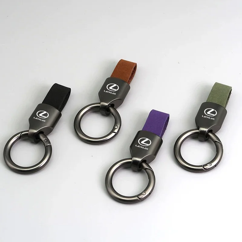 Car Key Chain Ring Holder Suede Keychain Pendant Keyring For Lexus LS LC RZ IS350 ES300 GS350 CT200h GX460 LX570 RX500h NX300