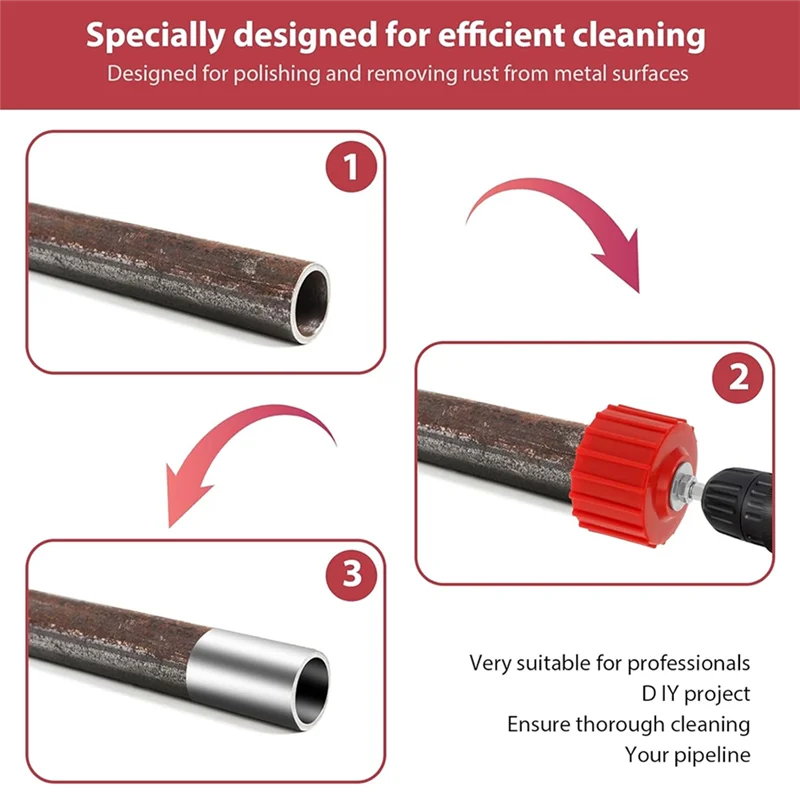 

BAAR-Copper Wire/Copper Pipe Cleaning Brush, Stainless Steel Pipe Grinding/Rust Removal Tool, Metal Pipe Drilling Cleaner