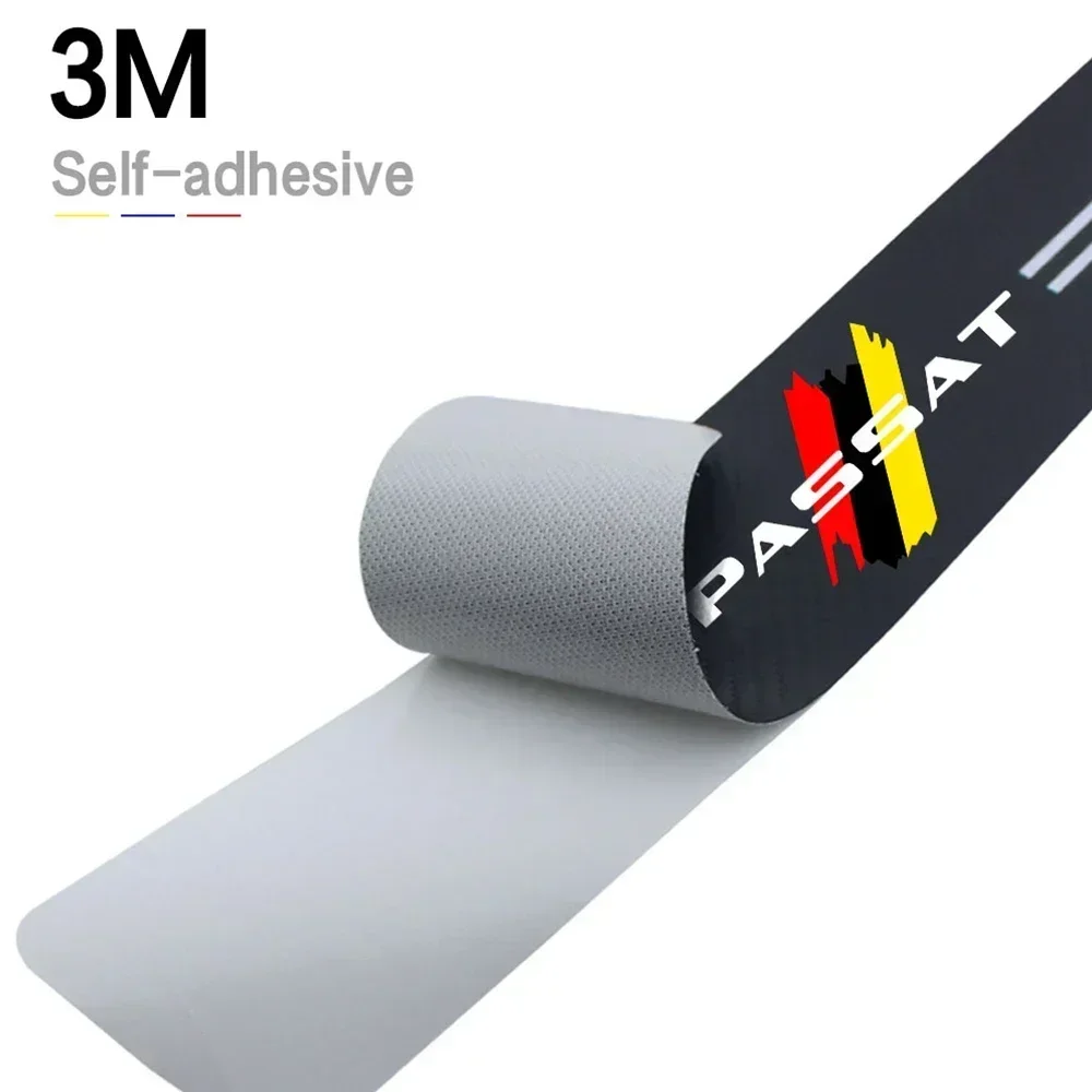 Car Threshold Stickers Carbon Fiber Protect Film for Volkswagen VW Passat Door Sill Bumper Strips Scuff Plate Decals Accessories