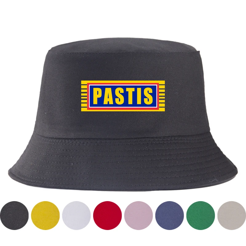 PASTIS De Marseille Printed Reversible Bucket Hat French Aperitif Culture Summer Beach Sun Protection Cap Letter Fisherman Hat