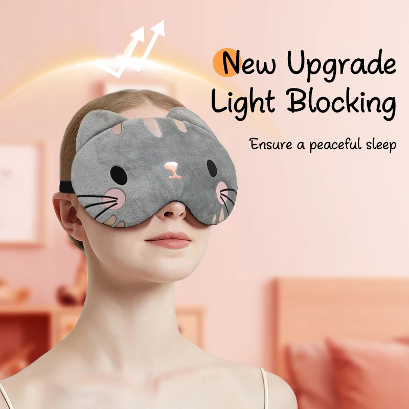 Sleeping Eye Mask Blindfold Soft Plush Eyepatch Adjustable Travel Light Blocking Breathable Eyes Mask Cute Eye Cover For Sleep