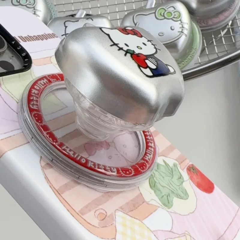 مرحبا كيتي لطيف المغناطيسي الهاتف المحمول قبضة حامل للطي المقبس جيب دعم ل Magsafe آيفون ماك سامسونج حامل أنيمي هدية