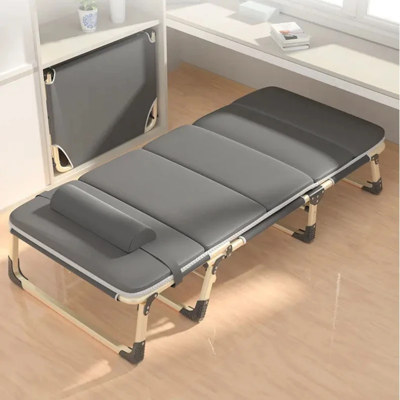 Folding Bed  Office Single Nap Bed Portable Home Care Bed Recliner Chair Lightweight Easy to Assemble Ideal for Travel